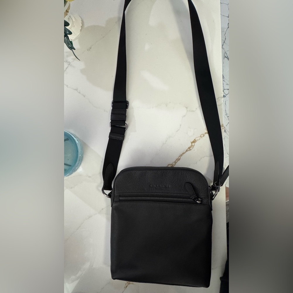 Coach Black Leather Messenger Bag